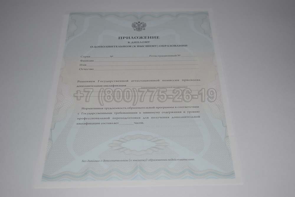 Приложение к диплому MBA Гознак 2011-2025 год выпуска г.Кемерово