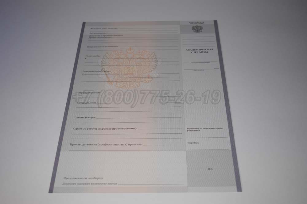 Академическая справка техникума Гознак 2008-2025 год выпуска г.Кемерово