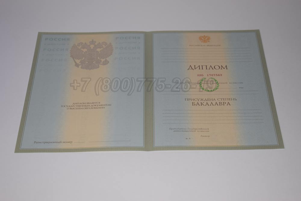 Бланк диплома бакалавра Гознак 2003-2008 год выпуска г.Кемерово