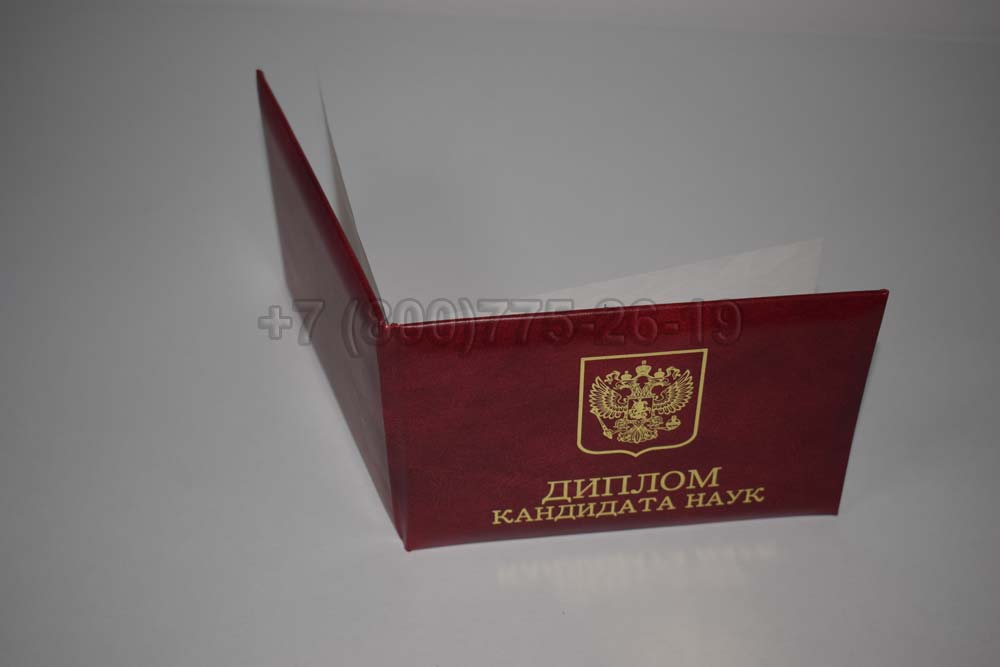 Диплом кандидата наук Гознак 2001-2012 год выпуска г.Кемерово