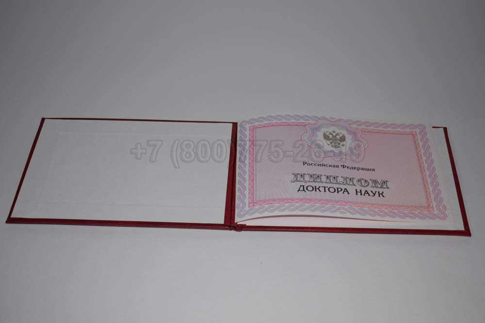 Диплом доктора наук Гознак 2013-2025 год выпуска г.Кемерово