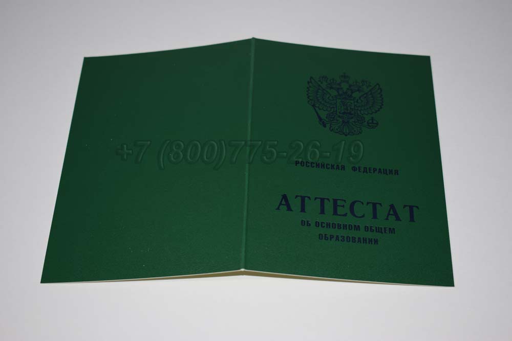 Аттестат за 9 класс Гознак 1994-2009 год выпуска г.Кемерово